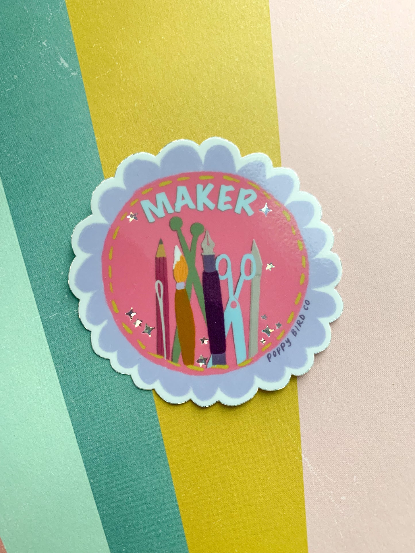 Maker Sparkle Sticker