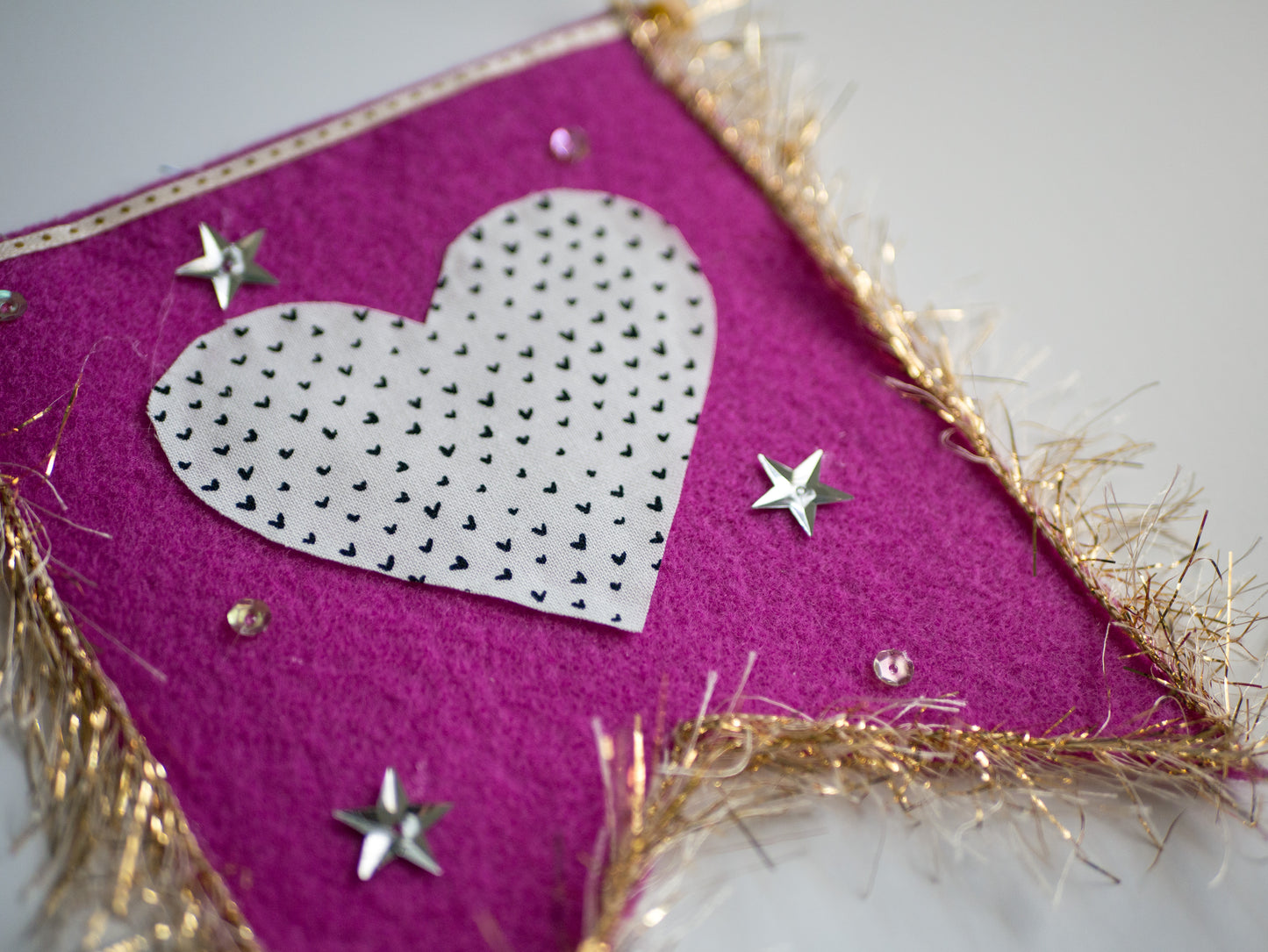 Bright Heart Felt Wall Hanging