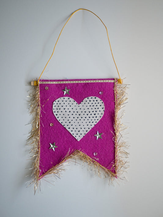 Bright Heart Felt Wall Hanging