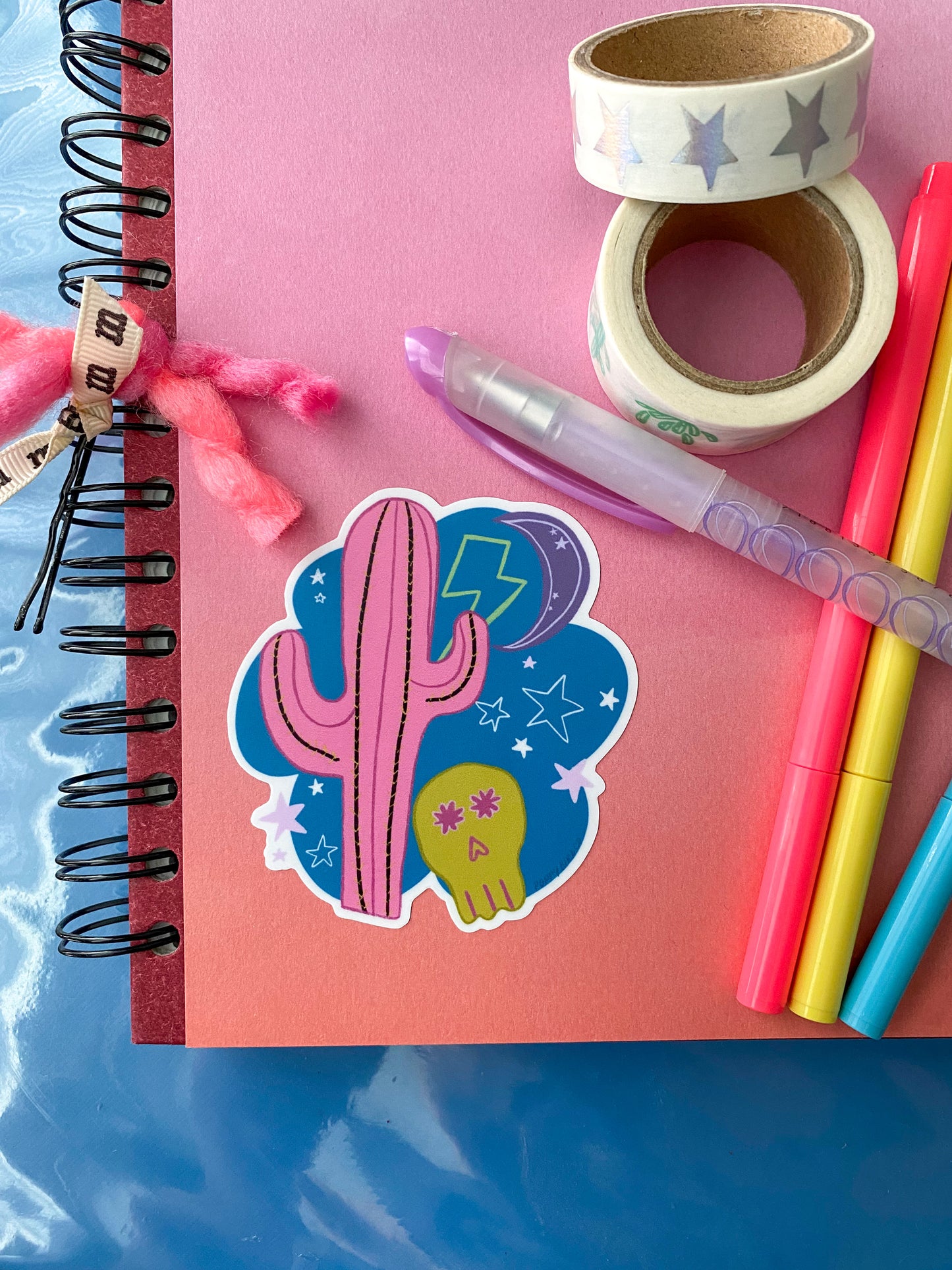 Moonlit Cactus Sticker