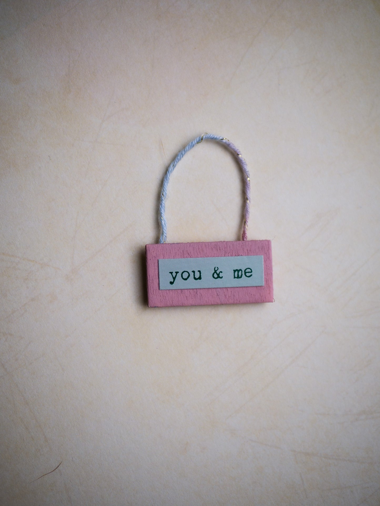 Miniature You and Me Wall Hanging - Pink