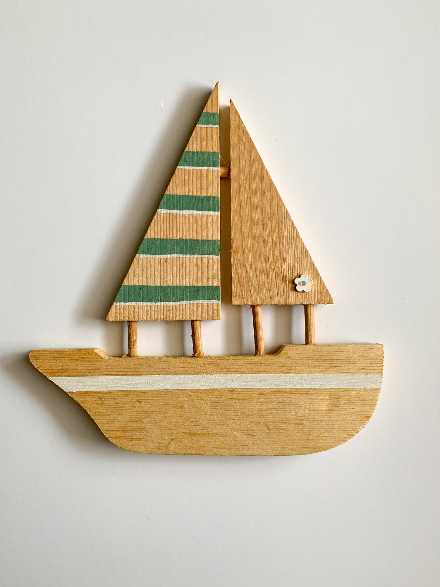 Wooden Sail Boat Wall Decor