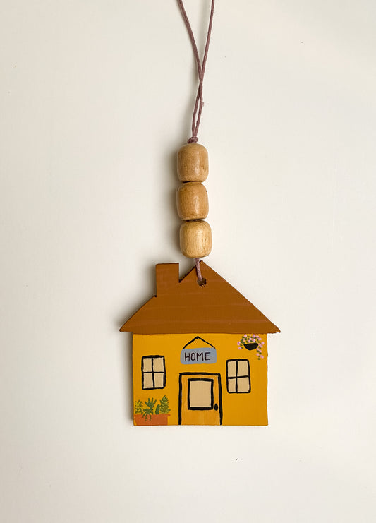 Wooden House Wall Hanging