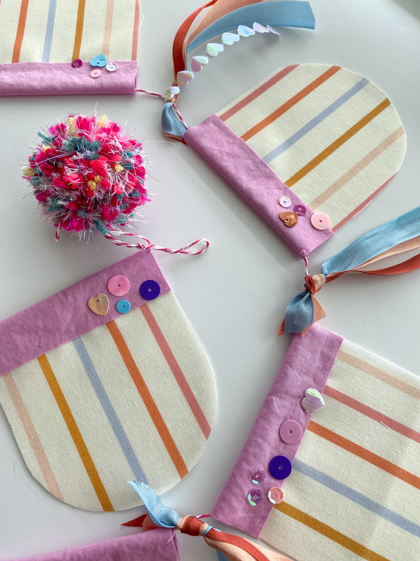 Rainbow Heart Garland