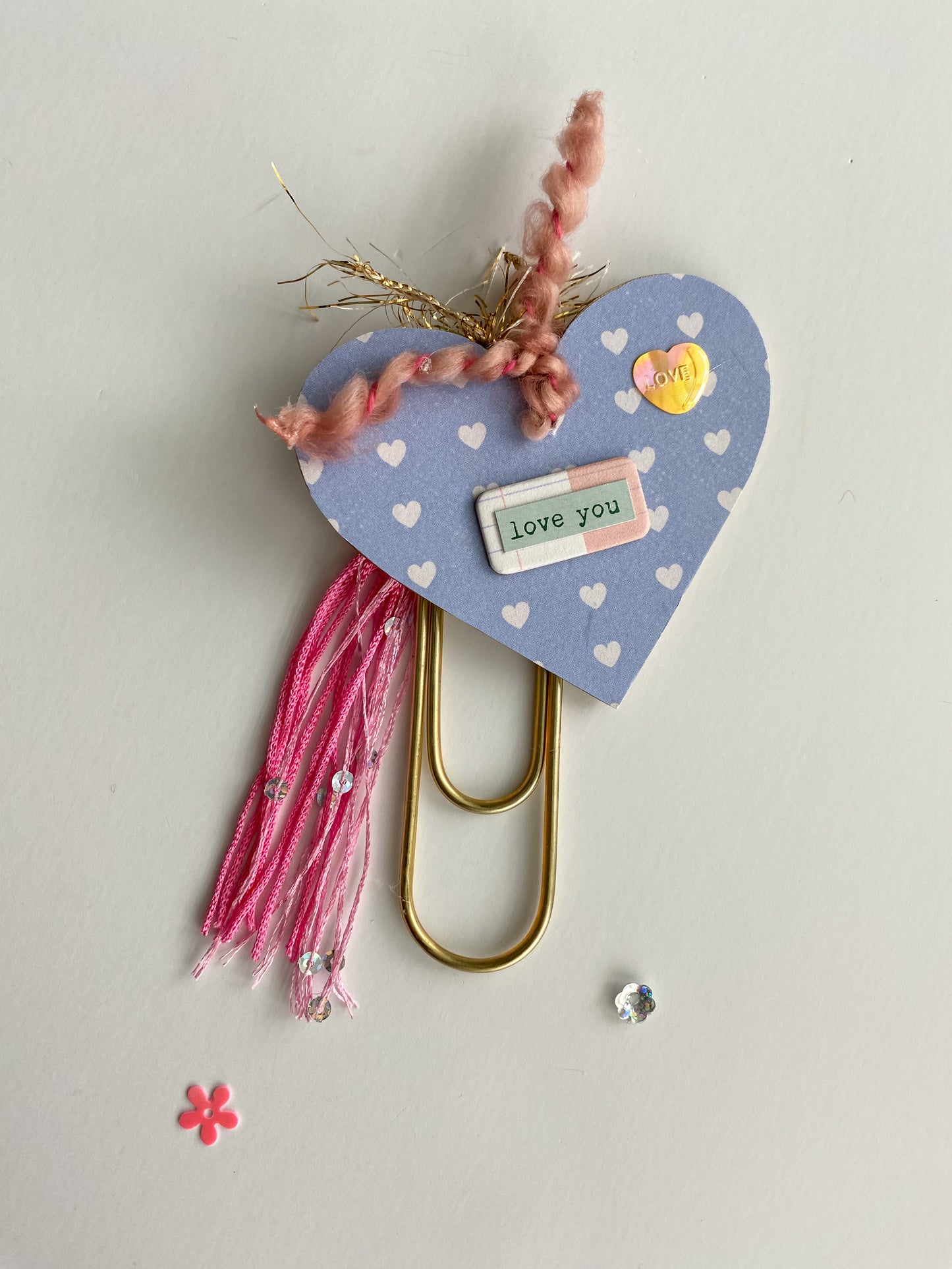 Small Heart Paper Clip Tag