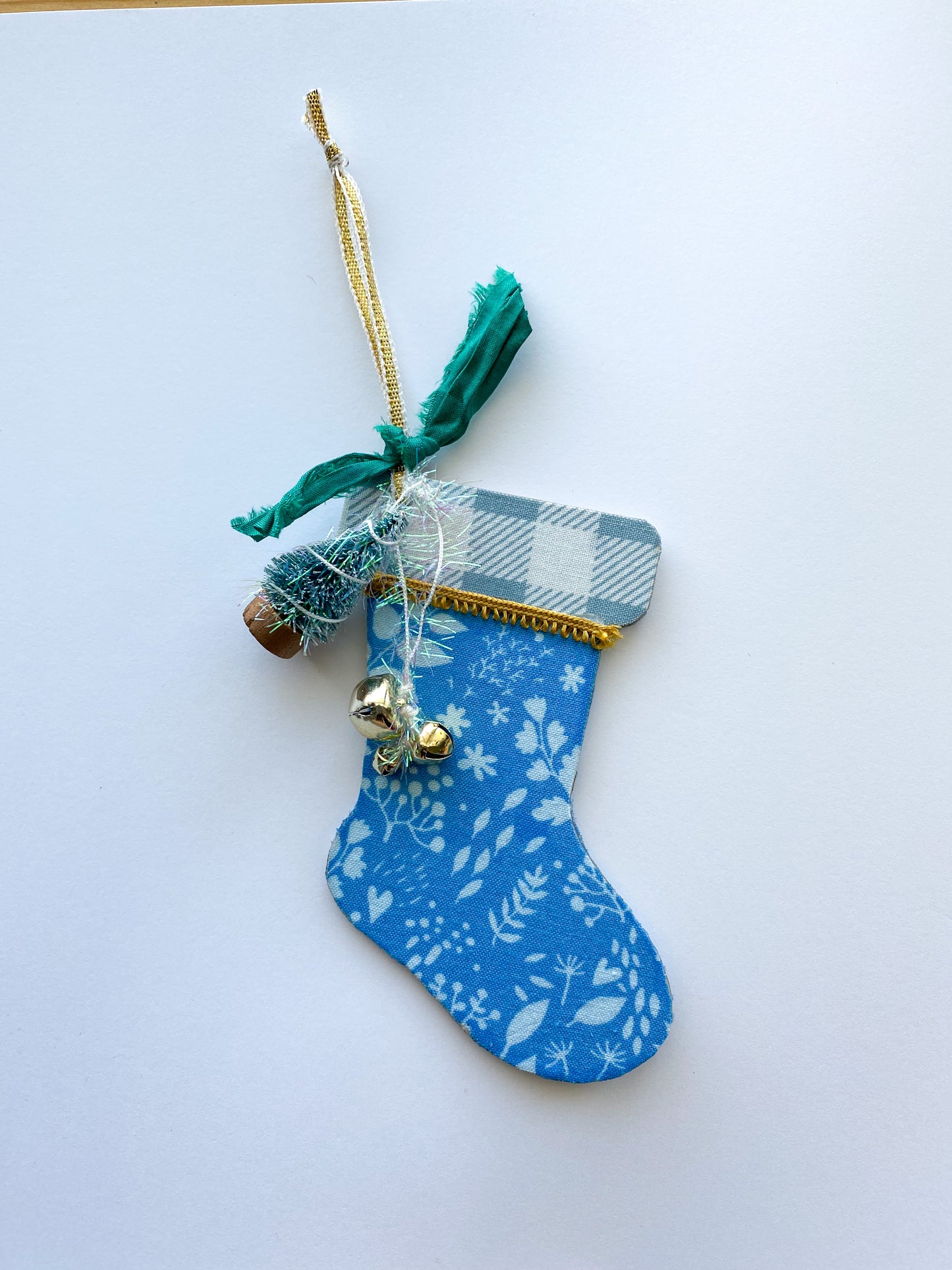 Stocking Ornament - Blue Winter