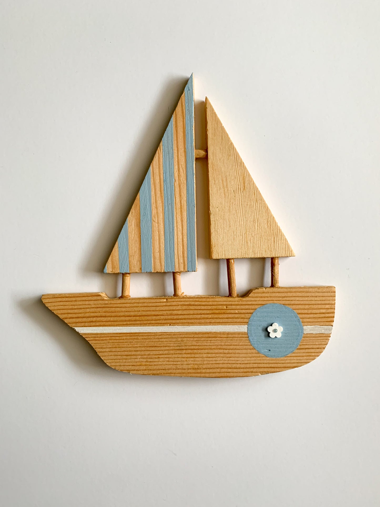 Wooden Sail Boat Wall Decor