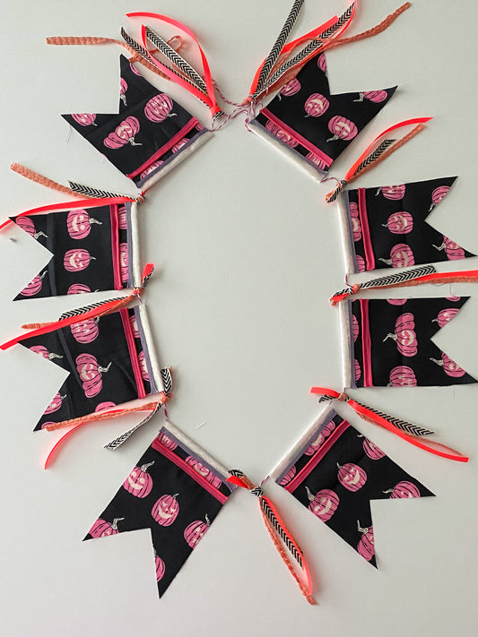 Bright Pink Pumpkin Garland