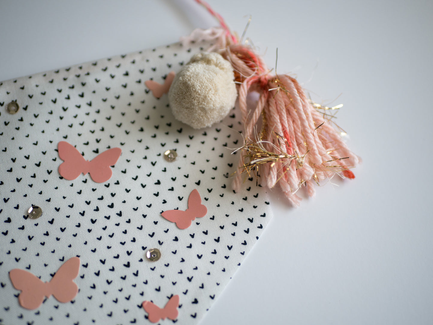 Butterfly Hearts Wall Hanging