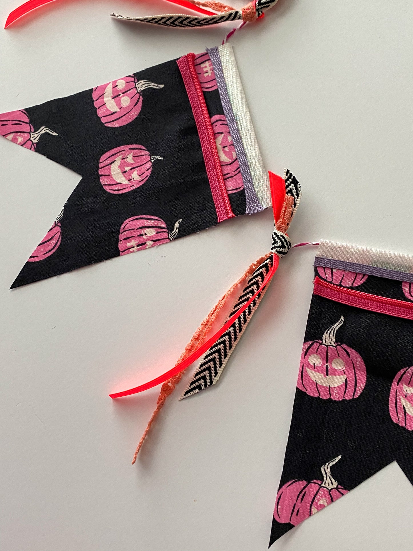 Bright Pink Pumpkin Garland