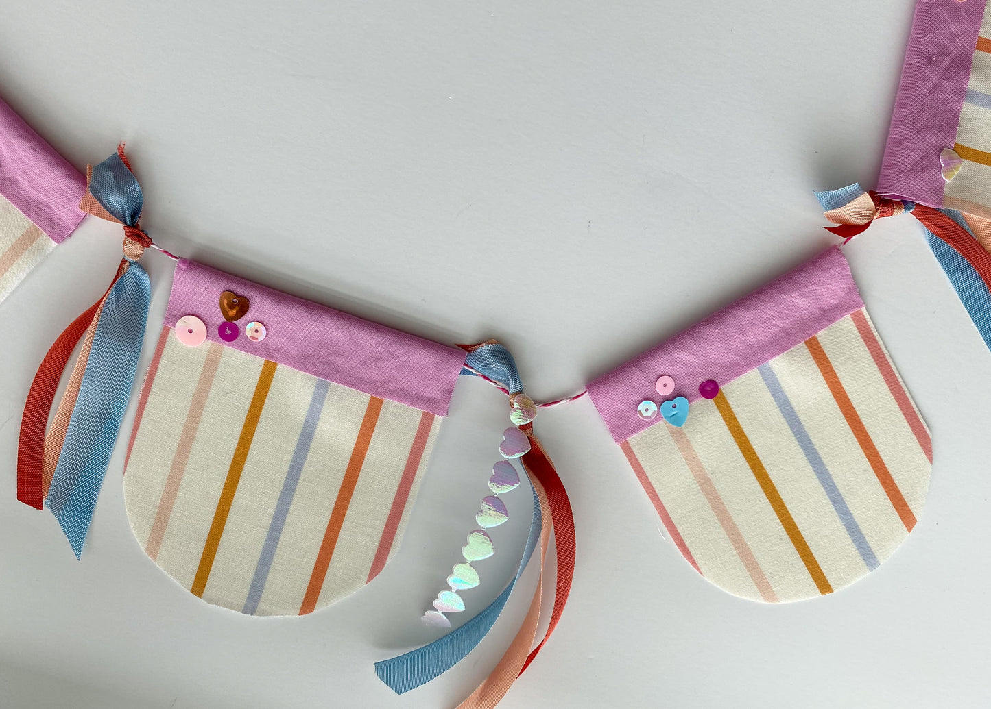 Rainbow Heart Garland