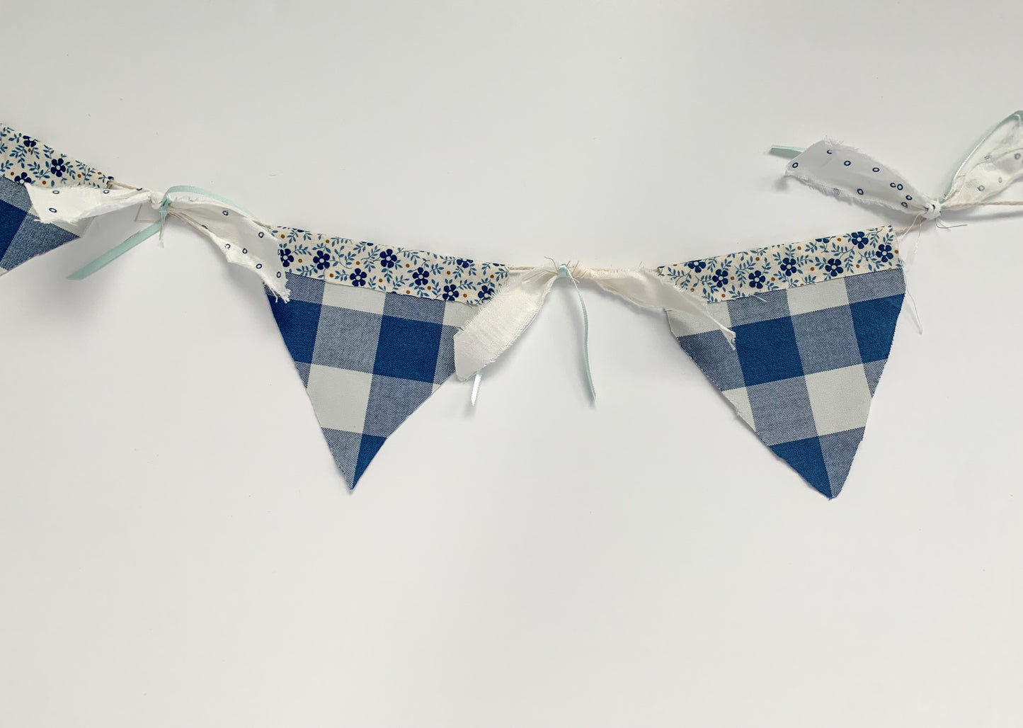 Floral & Gingham Flag Garland