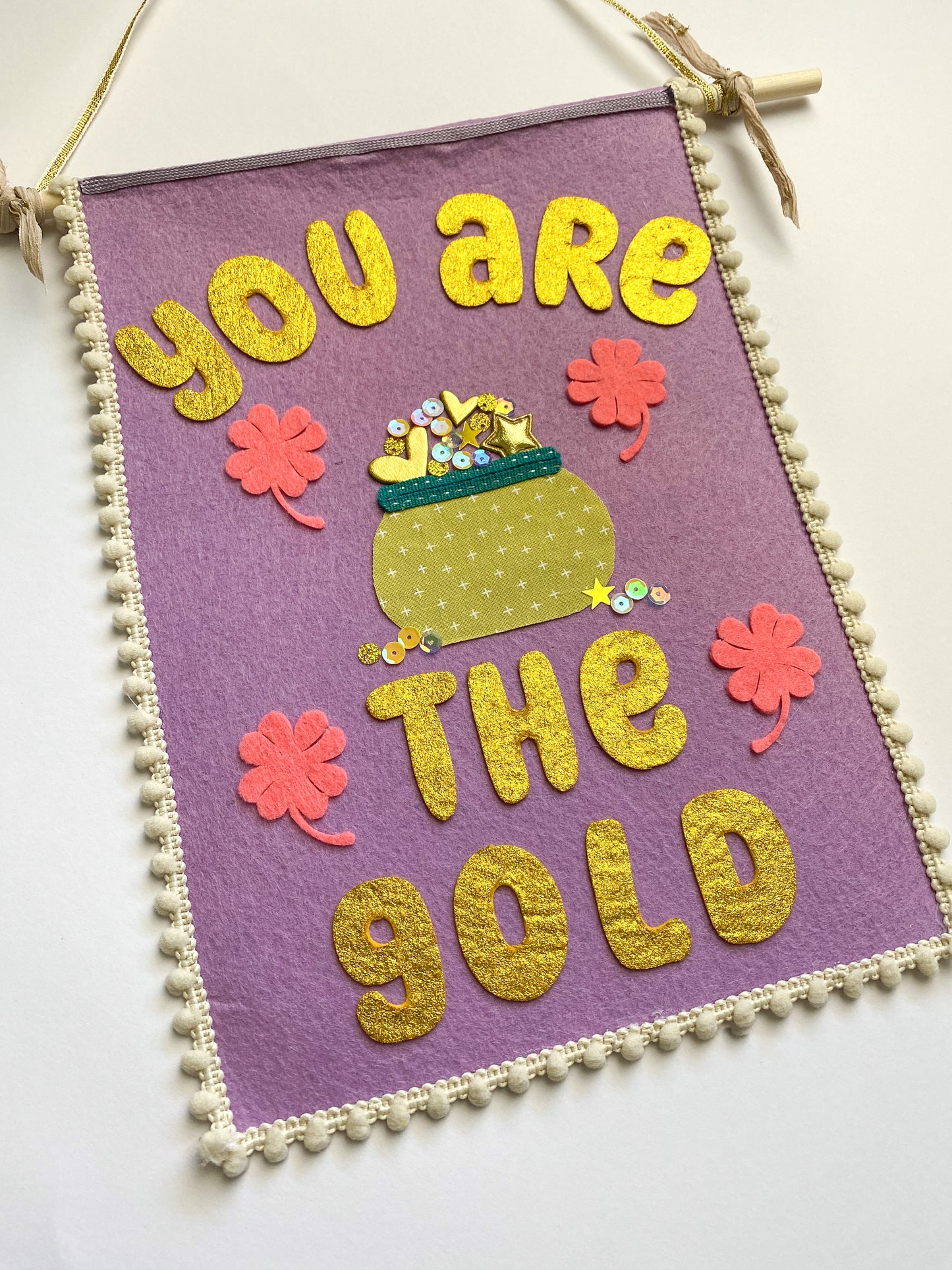 You Are The Gold Banner - Purple