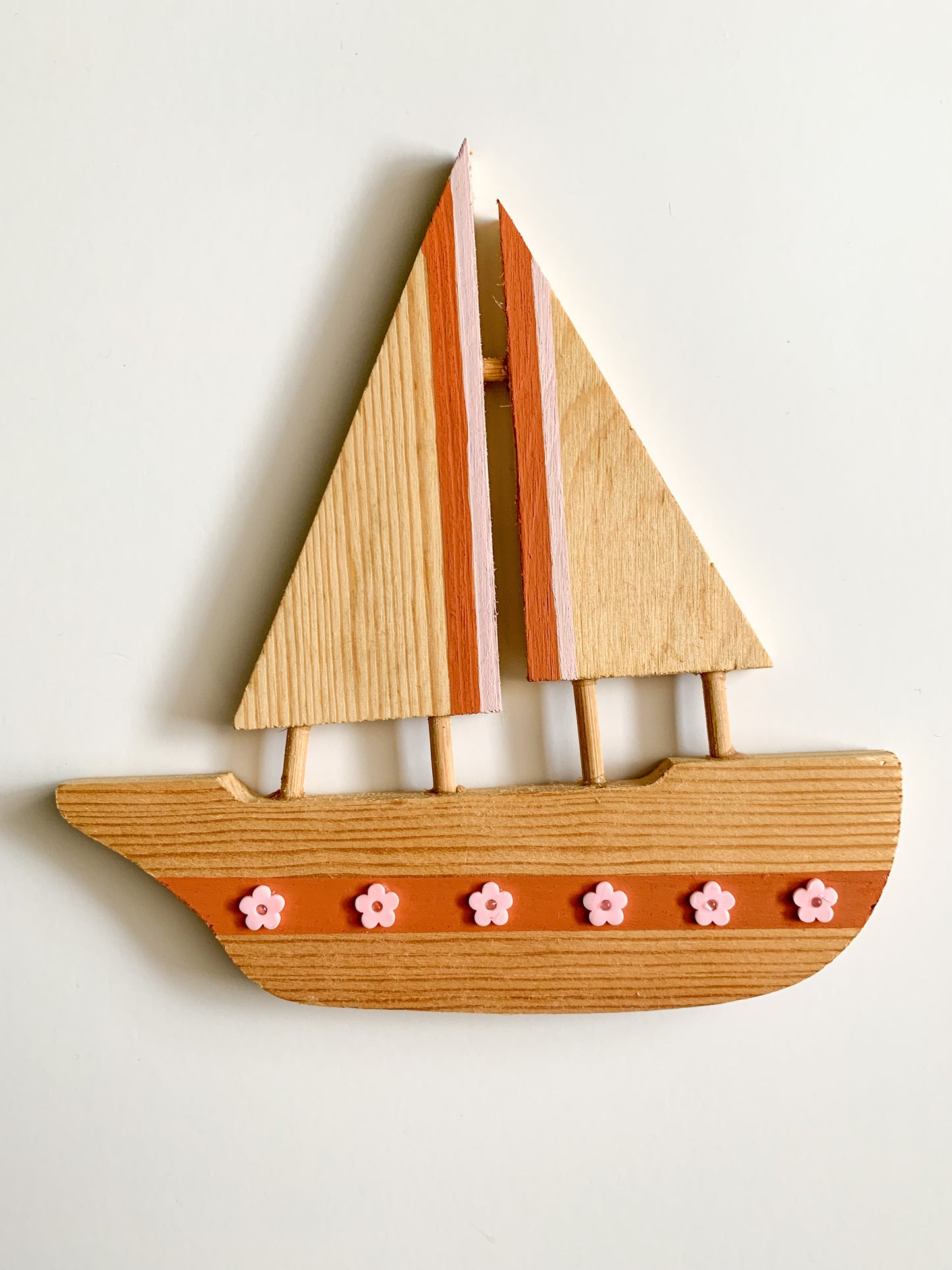 Wooden Sail Boat Wall Decor