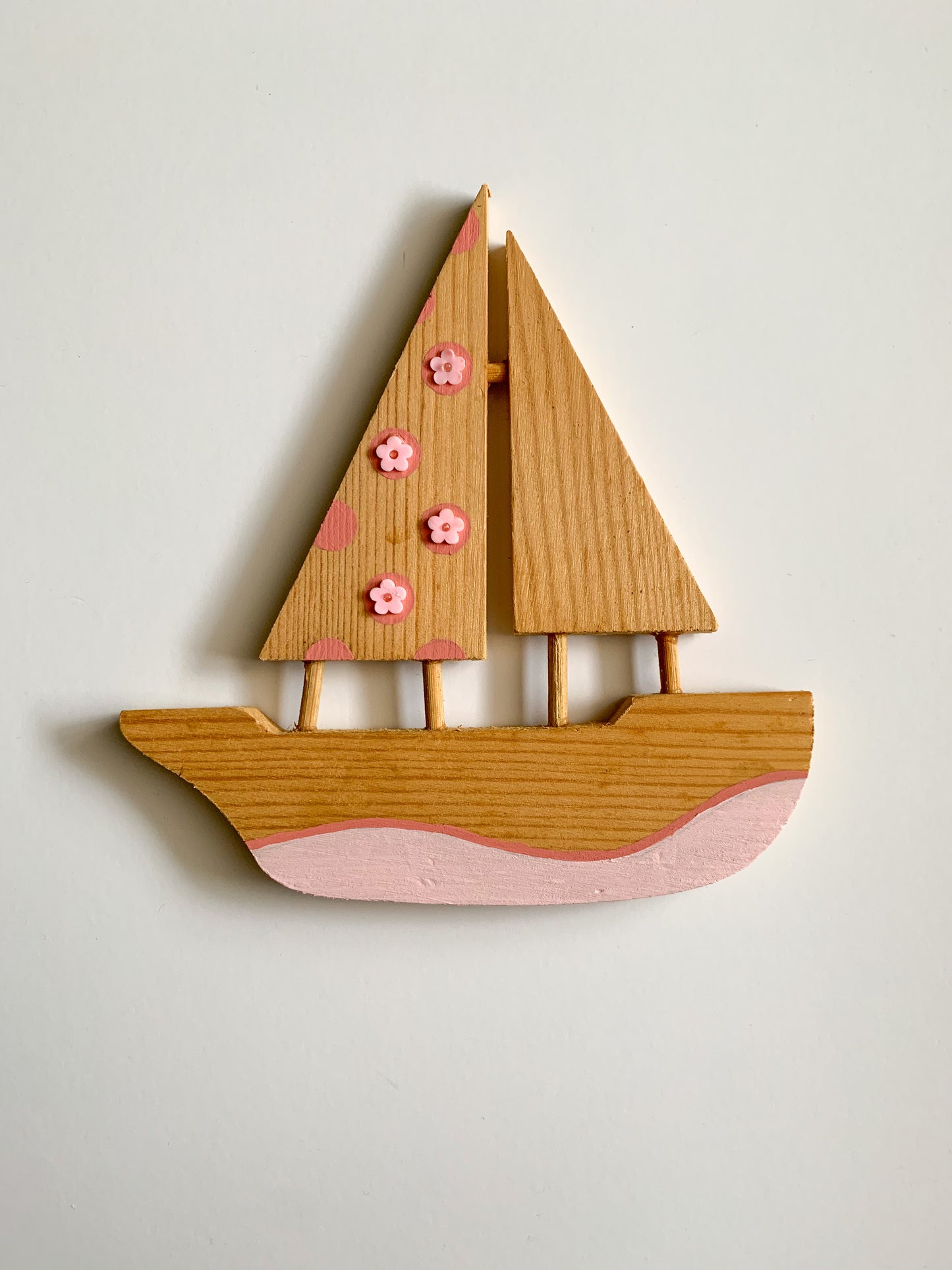 Wooden Sail Boat Wall Decor