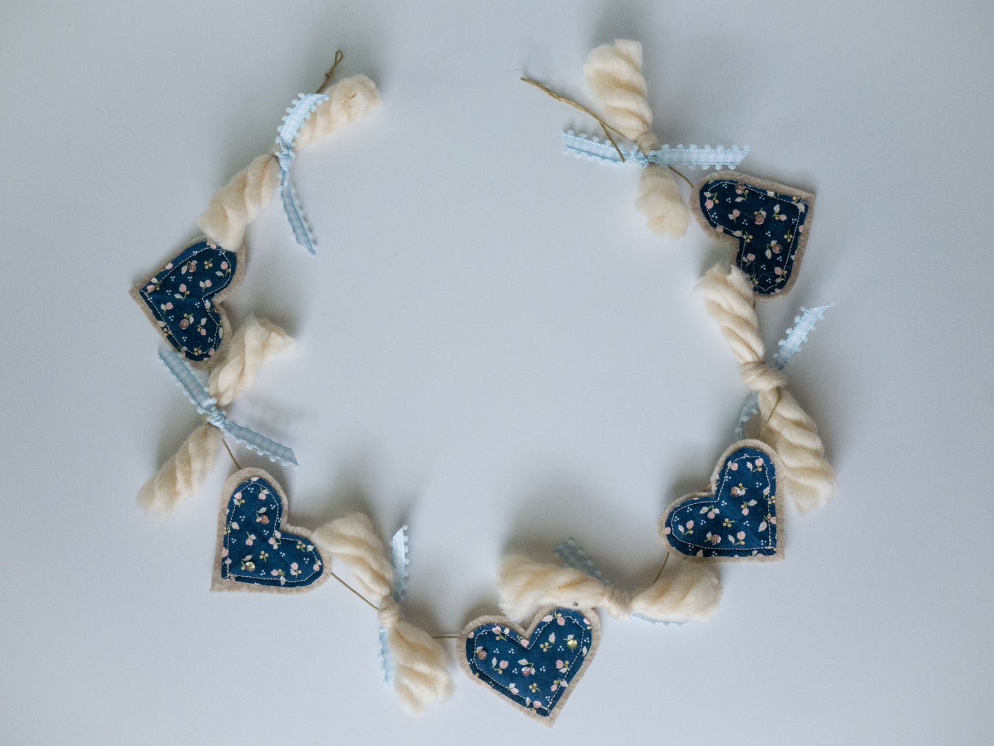 Vintage Floral Heart Garland