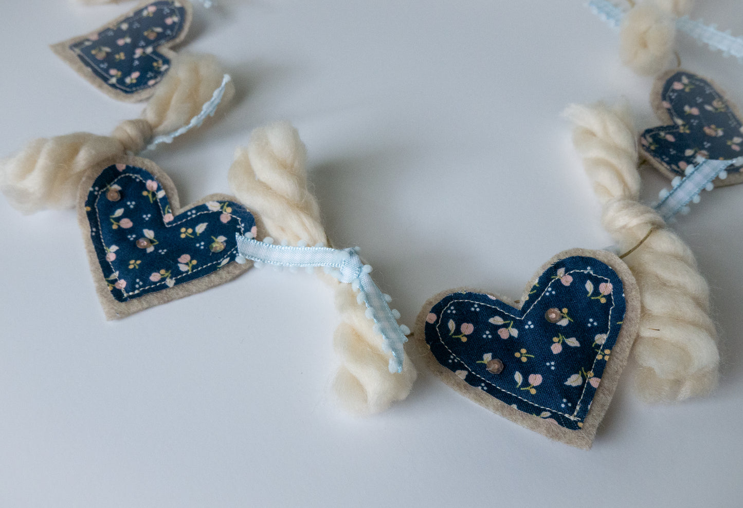 Vintage Floral Heart Garland