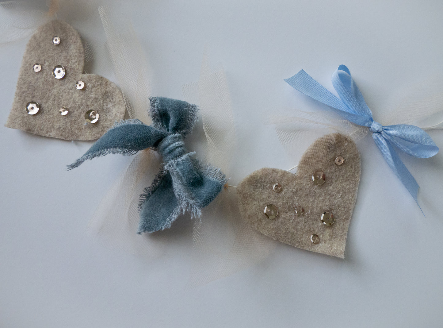 Sweet Blue Heart Garland