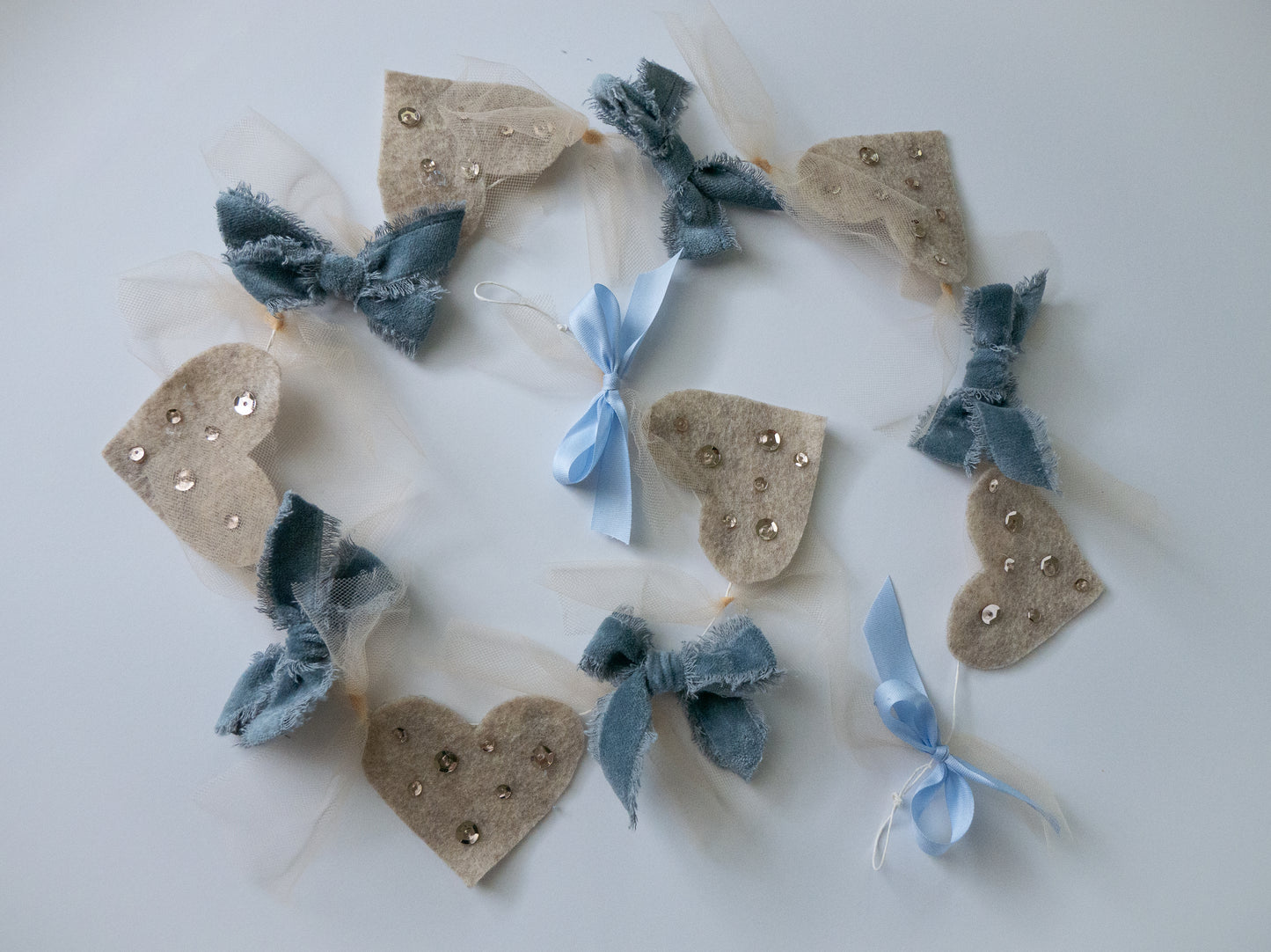 Sweet Blue Heart Garland